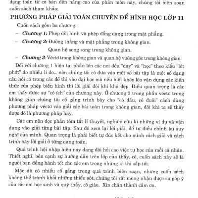 Phương Pháp Giải Toán Chuyên Đề Hình Học 11