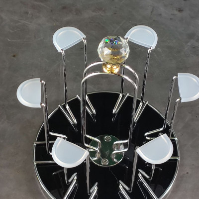  KHAY ÚP LY TRÒN INOX XOAY 360 ĐỘ – SANG TRỌNG & TIỆN DỤNG ✨