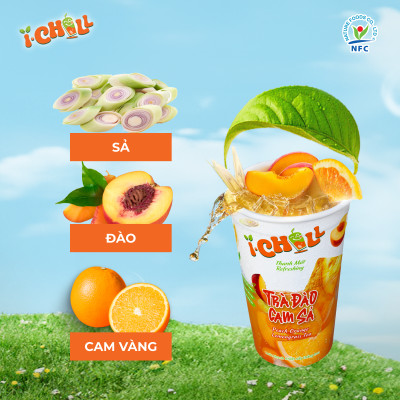 [COMBO 6 LY] iChill Trà Đào Cam Sả Nước Thanh Nhiệt Sấy Thăng Hoa Từ Trái Cây Tự Nhiên