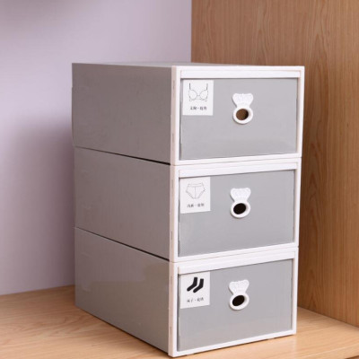 Hộp lưu trữ 3 tầng Nhà của Mẹ đựng đồ lót, tất... kích thước 42x32x23cm - màu sắc giao ngẫu nhiên