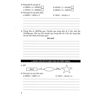 Sách - Vở Bài Tập Nâng Cao Toán Lớp 4 - Tập 2 - Bám Sát SGK Kết Nối Tri Thức Với Cuộc Sống - Hồng Ân