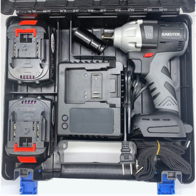 Máy siết bulong Không chổi than RAKUTEN 199V tặng đầu chuyển thành máy bắn tôn.máy bắt vít