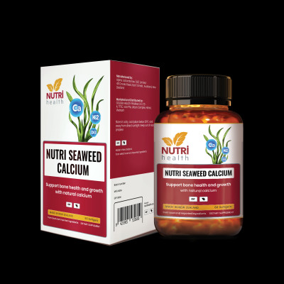 [TẶNG: Folic Acid 165k] Canxi Hữu Cơ New Zealand Nutri Seaweed Calcium 60 Viên - Bổ Sung Canxi, Tăng Chiều Cao, Chống Loãng Xương - Chính Hãng