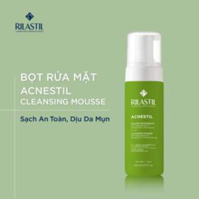 Bọt rửa mặt dành cho da dầu mụn Rilastil Acnestil Cleansing Mousse 165ml