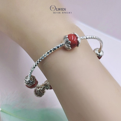 Vòng Tay Bạc Nữ S925 Gắn Đá Thạch Anh Ưu Linh BAC_B08