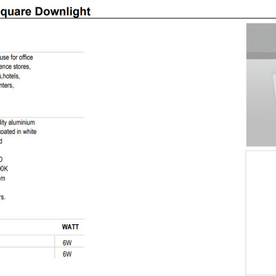 ĐÈN ÂM TRẦN LUMAX#RSL65/W-6LED/36D-XMXD - XX THÁI LAN