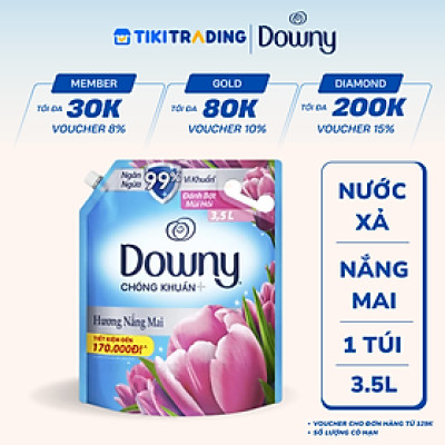 Túi Nước Xả Vải DOWNY Tinh Dầu Thiên Nhiên 3.5L
