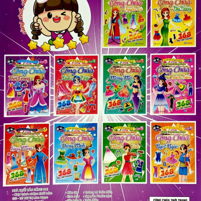 368 Bóc Dán Sticker - Hình Dán Trang Phục Công Chúa - Quyển 3 - Thời Trang