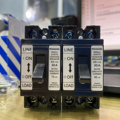 Cầu dao chống giật Panasonic BJS-3030NA2 dòng rò 15mA-30mA dòng tải 30A (CB cóc) - Hàng chính hãng