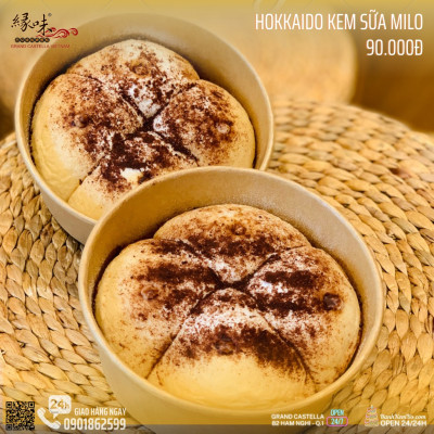 Bánh Sữa Kem Hokkaido Vị MiLo 4 Múi