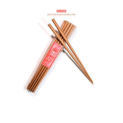 Bộ 10 đôi đũa đẹp đũa sạch DVK0041 - Gỗ Vàng Kiêng