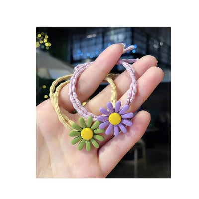 Sét 5 Chun buộc tóc Daisy hoa cúc loại đẹp - Chun buộc tóc, cột tóc hoa cúc siêu xinh siêu đáng yêu
