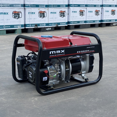 Máy phát điện ABG Max EG3500H - Máy Phát Điện Chạy Xăng Công Suất 3.6Kw Bình Nhiên Liệu Lớn Mức Độ Tiêu Thụ Nhiên Liệu Thấp Tiết Kiệm Điện An Toàn Với Môi Trường Có Thể Khởi Động Bằng Cách Gật Nổ Hoặc Đề 