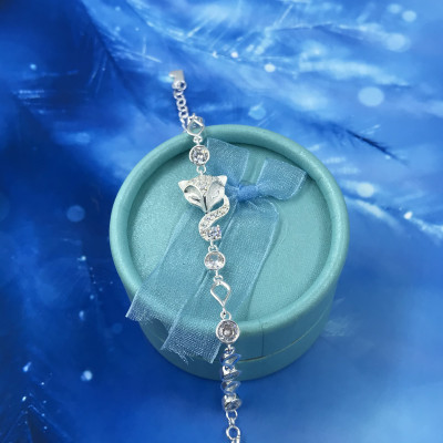 Vòng Tay, Lắc Tay Nữ Bạc 925 Hồ Ly Xinh Đính Đá BẠC HIỂU MINH LTU545