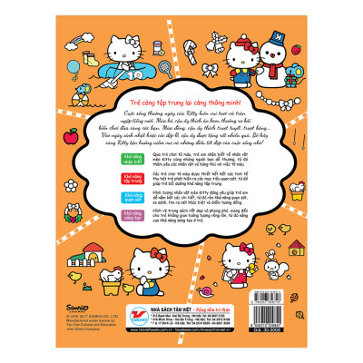 Hello Kitty - Sách Tô Màu - Rèn Luyện Khả Năng Nhận Biết - Cuộc Sống Vui Vẻ Của Kitty