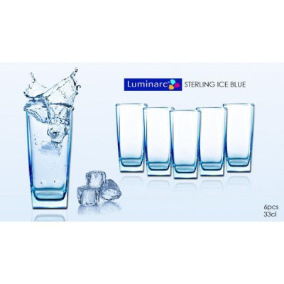 Bộ cốc uống nước thủy tinh Luminarc Sterling 6 chi tiết 300ml - J1583, an toàn, không bám mùi