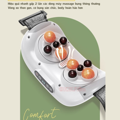 Máy Massage Bụng Cao Cấp Nikio NK-166DC - Công Nghệ Xoa Bóp Kết Hợp Nhiệt Hồng Ngoại, Động Cơ Matxa Kép, 3 Cường Độ Tùy Chỉnh, Pin Sạc Tiện Mang Đi Xa