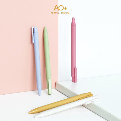 Bút Gel 0.5mm AO+ BG101, Bút Gel Mực Đen Nhanh Khô Thân Bút Nhiều Màu