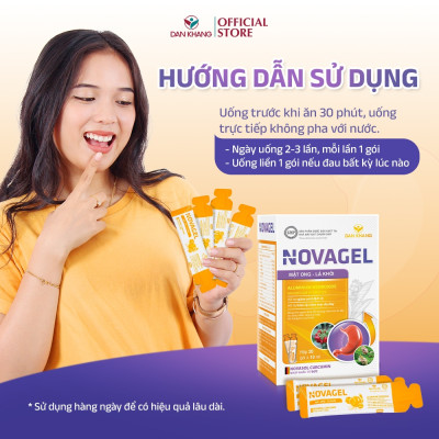 Gói Hỗ Trợ Giảm Đau Dạ Dày Tức Thì Cải Thiện Tình Trạng Đầy Hơi Ợ Chua Đau Rát Bao Tử Novagel Hộp 20 gói