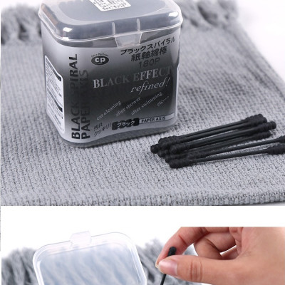 Set 02 Hộp tăm bông lấy ráy tai Than hoạt tính 180P - Hàng nội địa Nhật Bản