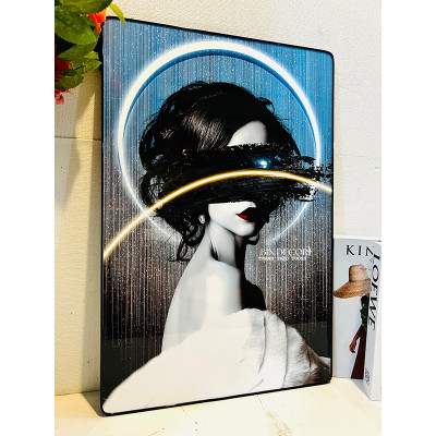 (ẢNH THẬT) Tranh treo tường cô gái 27 tranh trang trí decor hiện đại có khung kèm đinh treo