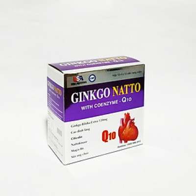 Hoạt Huyết Dưỡng Não Ginkgo Natto With Coenzym Q10 - Giúp Bổ Sung Dưỡng Chất Cho Não - Tăng Cường Tuần Hoàn Máu Não - Ngăn Ngừa Tai Biến Mạch Máu Não – Hộp 100 Viên