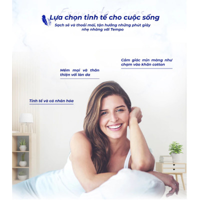 Lốc 10 Cuộn Giấy Vệ Sinh Tempo - Không mùi