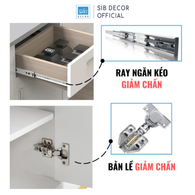 Bàn Học Kết Hợp Kệ Sách Dài 140cm Để Phòng Ngủ, Góc Làm Việc SIB Decor (Không Gồm Ghế) BLV03