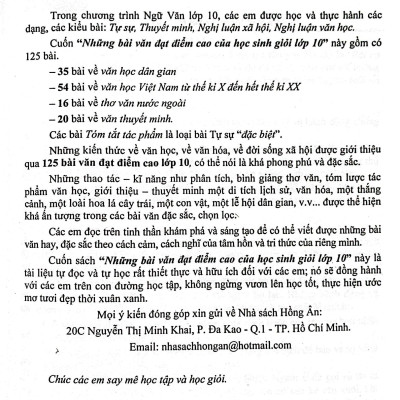 Những Bài Văn Đạt Điểm Cao Của Học Sinh Giỏi 10 (Biên Soạn Theo Chương Trinh GDPT Mới) (Dùng Chung Cho Các Bộ SGK Hiện Hành)