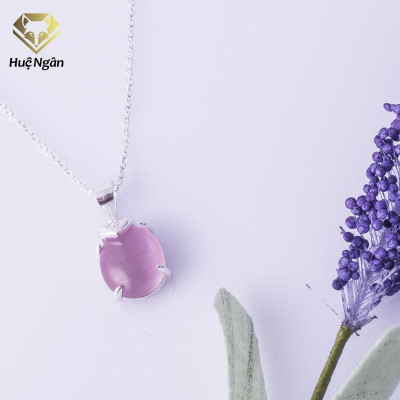 Dây chuyền bạc Ý 925 Huệ Ngân - Mặt đá phong thủy YYDZ122