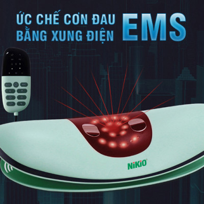 Máy Massage Lưng Và Thắt Lưng Nikio NK-158 - Công Nghệ Mát Xa Cải Tiến 4in1: Nhiệt Nóng, Xung Điện, Rung, Túi Khí - Hỗ Trợ Điều Trị Thoát Vị Đĩa Đệm, Thoái Hóa, Đau Cột Sống Lưng - Dòng Không Dây Pin Sạc, Có Remote Điều Khiển