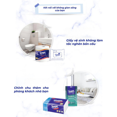 Lốc 10 Cuộn Giấy Vệ Sinh Tempo - Gỗ Táo