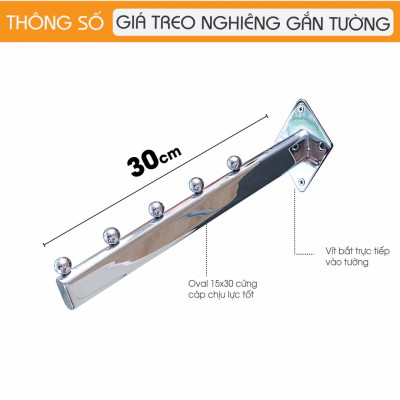 Giá treo Oval nghiêng gắn tường SMLIFE