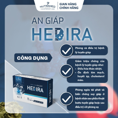  Viên uống An Giáp Hedira hỗ trợ và bảo vệ sức khoẻ tuyến giáp (Hộp 30 viên)