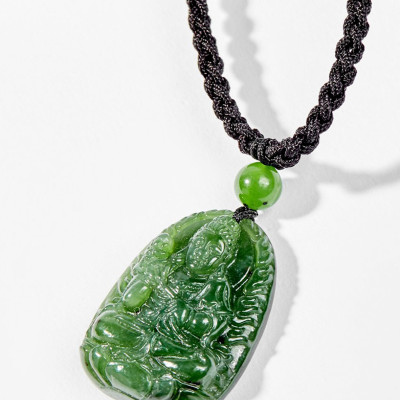 Mặt Dây Chuyền Phật Bản Mệnh Đá Ngọc Bích size 3x2cm - Ngọc Quý Gemstones