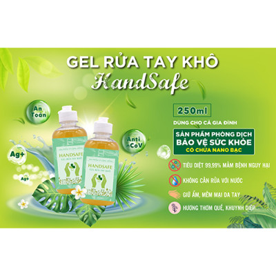 GEL RỬA TAY KHÔ SÁT KHUẨN HANDSAFE