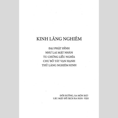 Phương Pháp Mới Nghiên Cứu Kinh Lăng Nghiêm