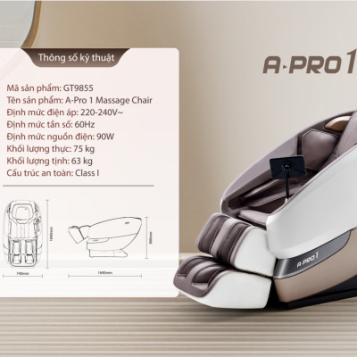 |MUA 1 TẶNG 1|  Ghế Massage Toàn Thân GINTELL A PRO 1 + G RELAX EZ | 3 năm bảo hành chính hãng