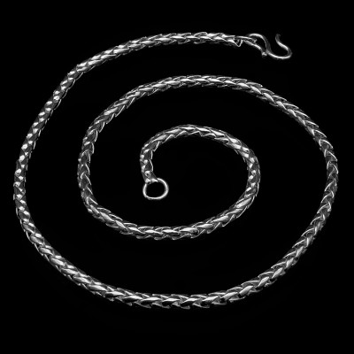 Dây Chuyền Nam  Bạc Ta Kiểu Dây Bông Lúa Bạc Hiểu Minh DBN011S