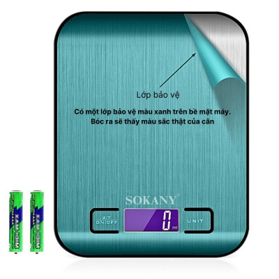 Cân tiểu ly điện tử mini SOKANY nhỏ gọn định lượng 1g - 5kg, độ chính xác cao - SK19026 - HÀNG CHÍNH HÃNG