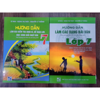 Sách - Combo 2 cuốn Hướng dẫn làm bài kiểm tra định kì + Hướng dẫn làm các dạng bài văn lớp 7