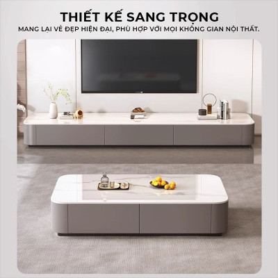Bàn trà sofa bọc da cao cấp thương hiệu IGA - GM167