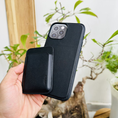 Ốp lưng da Mutural dành cho iPhone 13 Pro Max có nhét thẻ - hàng chính hãng