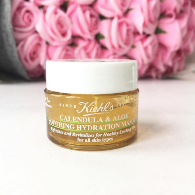 Mặt nạ cấp ẩm siêu tốc phục hồi da Kiehls Calendula & Aloe Soothing Hydration Mask minisize 14ml ( cúc )