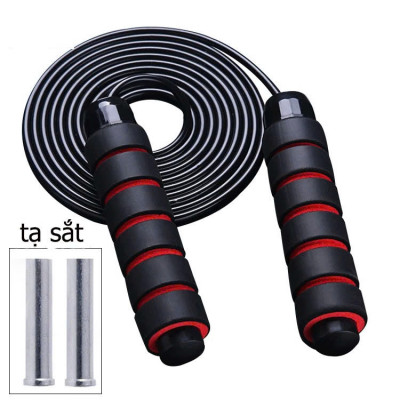 DÂY NHẢY Tặng Tạ Sắt TẬP THỂ DỤC CAO CẤP TẠI NHÀ LÕI THÉP ĐỘ BỀN CAO, TAY CẦM CHỐNG TRƯỢT – Giao Màu Ngẫu Nhiên