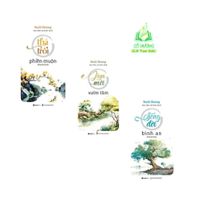 Sách - Làm mới vườn tâm, Sống đời bình an, Thả trôi phiền muộn (Bộ) - Tác Giả Suối Thông (SGB)