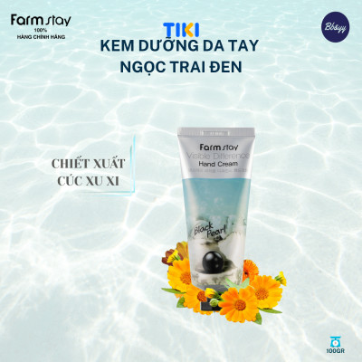 Kem Dưỡng Da Tay Ngọc Trai Đen _ Farmstay Visible Difference Hand Cream Black Pearl
