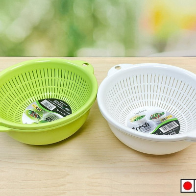 Bộ rổ chậu tròn Sanada Seiko, nhựa PP cao cấp bền đẹp và an toàn, cho thời gian sử dụng lâu dài - nội địa Nhật Bản