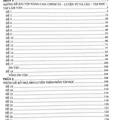 72 Đề Bài Tập Nâng Cao Tiếng Việt Lớp 2