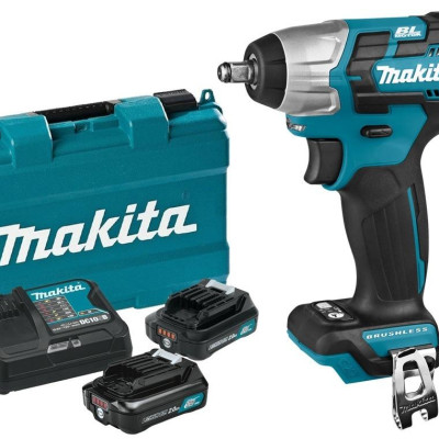 MÁY SIẾT BULONG DÙNG PIN 12V/2.0AH 160 NM MAKITA TW160DSAE (01 SẠC NHANH 02 PIN 12V/ 1.5 AH) - HÀNG CHÍNH HÃNG